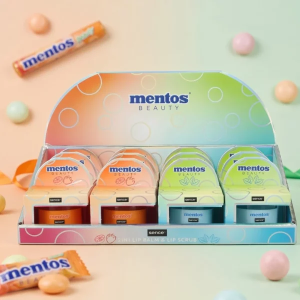 Sence | Baume & Gommage à lèvres 2 en 1 MENTOS | Présentoir x12