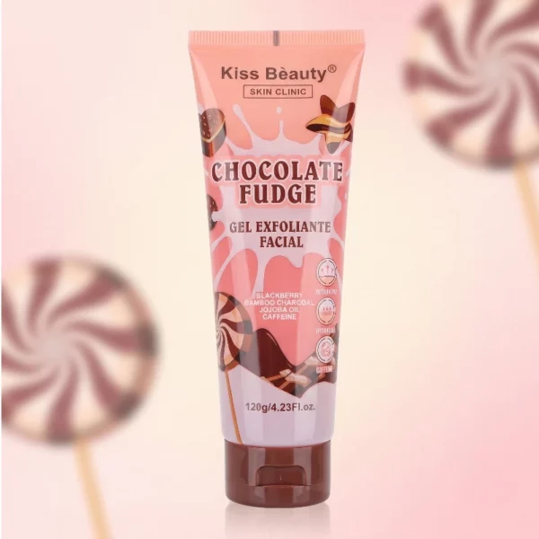 🍬 Lot de 12 Gels Exfoliants Visage 🍫 Chocolate Fudge - Kiss Beauty 120g : Peau Douce & Teint Éclatant ! ✨ 🌸
