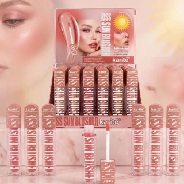 Karité | Blushs liquides Kiss Sun Waterproof | Présentoir x24