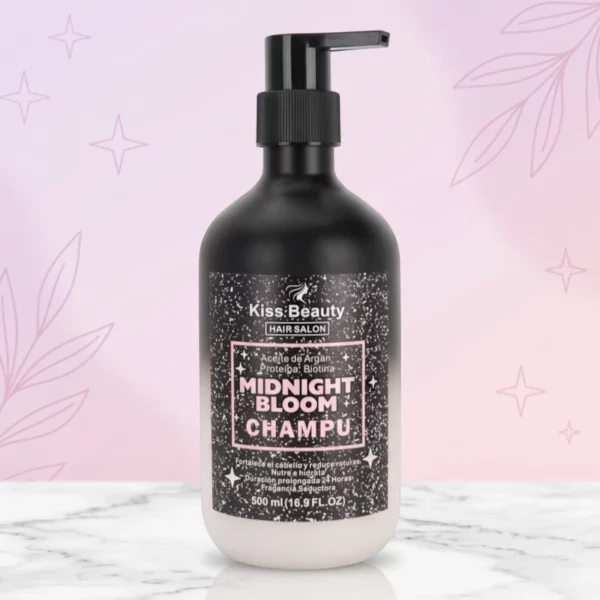 Lot de 6 Pièces ✨🖤 Shampooing Fortifiant Kiss Beauty "Midnight Bloom" 🌿✨