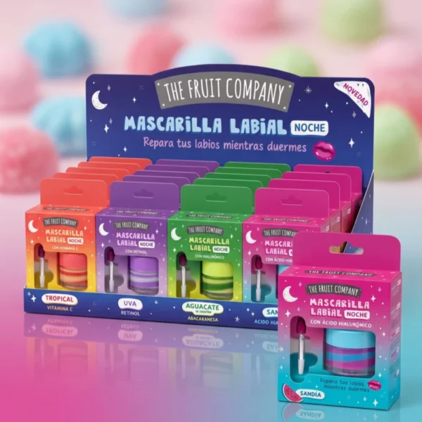 The Fruit Company | Masques de Nuit pour les Lèvres | Présentoir x20