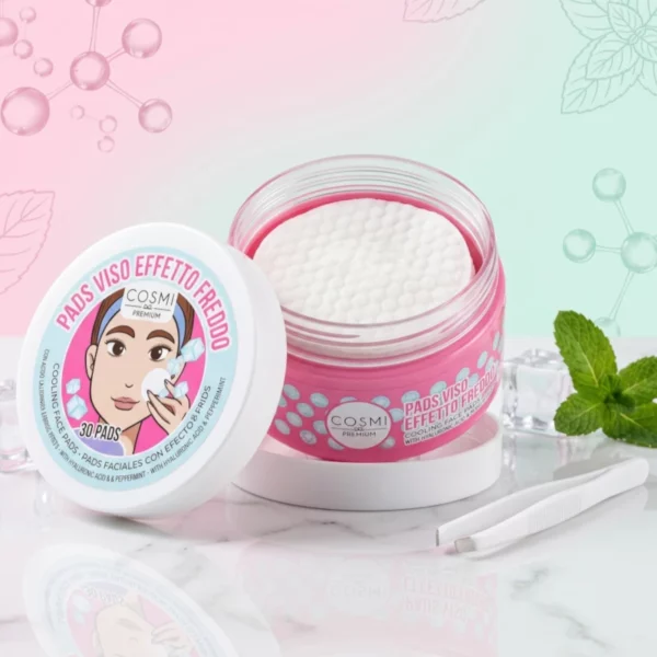 Cosmi Premium | Boîtes de 30 disques visage rafraîchissants effet froid | x6