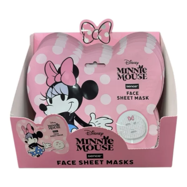 Sence | Masque visage imprimés Minnie Mouse | 20 ml | Présentoir x24