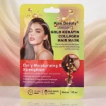 Kiss Beauty | Masques capillaires Gold Kératine & Collagène | x8