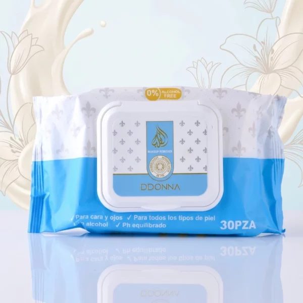 D'Donna | Paquets de Lingettes Démaquillantes – Sans Alcool & pH Équilibré | Présentoir x12
